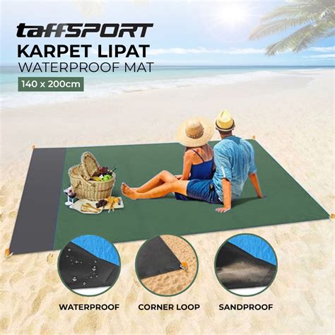 Taffsport Tikar Lipat Matras Camping Piknik Waterproof Mat X Cm