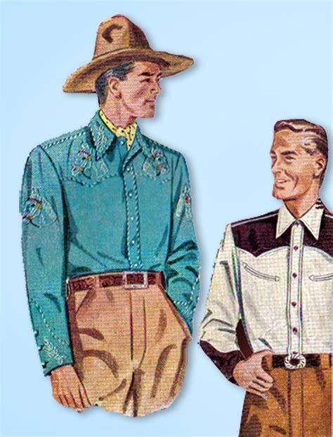 1940s Original Vintage Simplicity Pattern 3054 Men S Western Cowboy