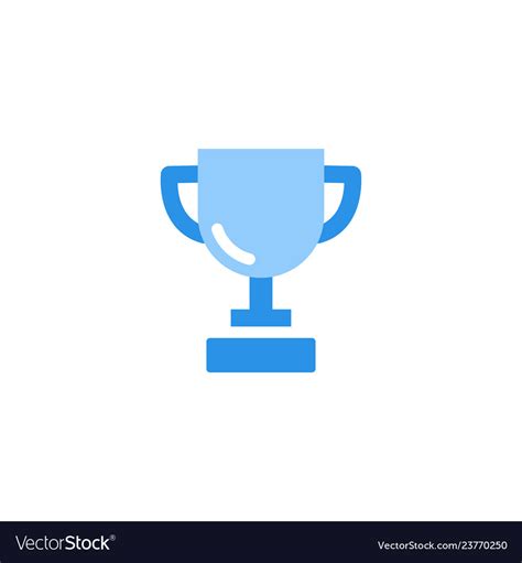 Trophy icon blue monochrome color Royalty Free Vector Image