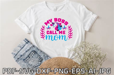 My Boss Call Me Mom SVG Cut Files Graphic By FH Magic Studio Creative