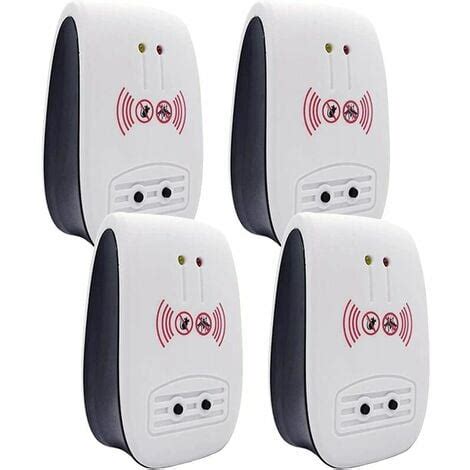 4 Packs Répulsif Ultrasons Intérieur Electronique Ultrasonic Pest