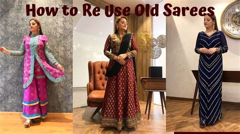 5 Outfit Ideas Reusing Old Sarees How To Reuse Old Sarees For Festive And Wedding Season Youtube