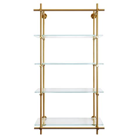 Amuneal's Brass + Glass Collector's Shelving For Sale at 1stDibs