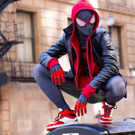 Miles Morales Spiderman Cosplay Costume Spiderman Cosplay Miles