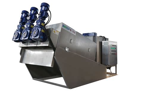 Automatic Operation Multi Disc Screw Press Sludge Dehydrator For