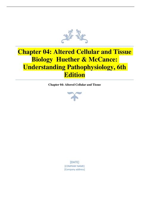 Chapter 04 Altered Cellular And Tissue Biology Huether McCance