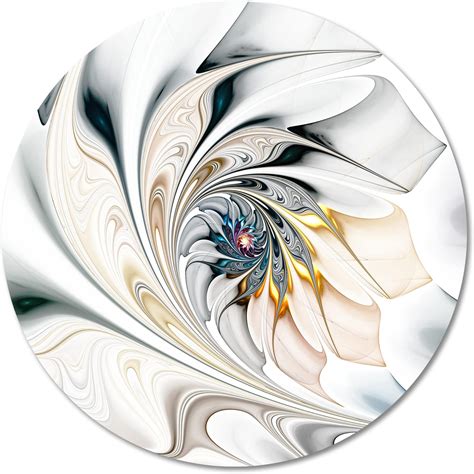 Designart Mt10276 C23 White Stained Glass Floral Art Floral