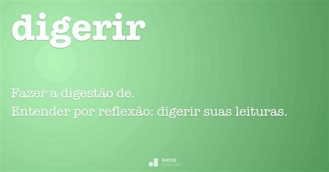 O Que Significa Digerir