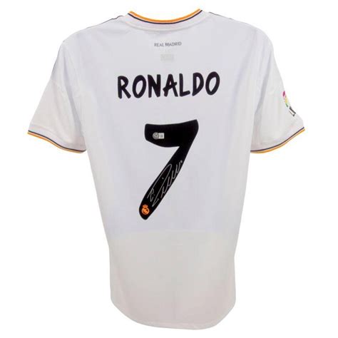 Cristiano Ronaldo Signed Real Madrid 2013-2014 Home Jersey (Beckett ...