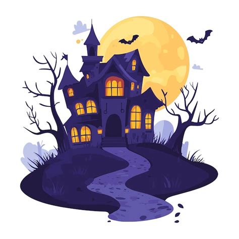 Espeluznante tarjeta de Halloween con murciélagos y ilustración de