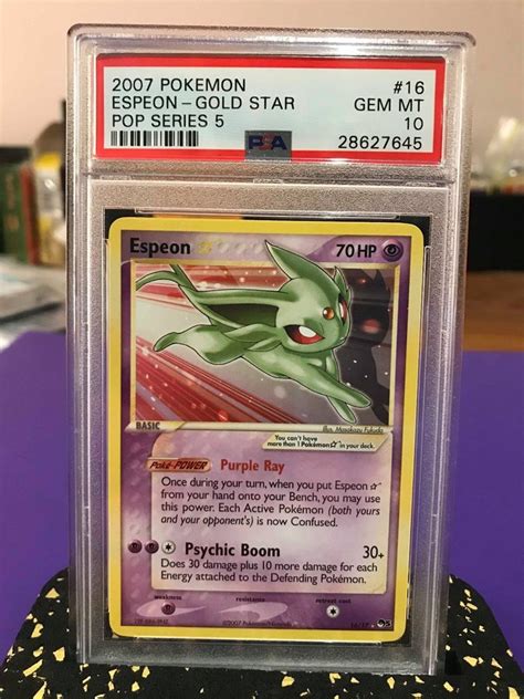 Pokemon Tcg Pop Series 5 Espeon Gold Star Psa 10