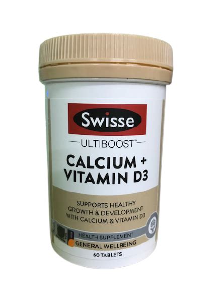 Swisse Ultiboost Calcium Vitamin D3 60 Tabs Lazada