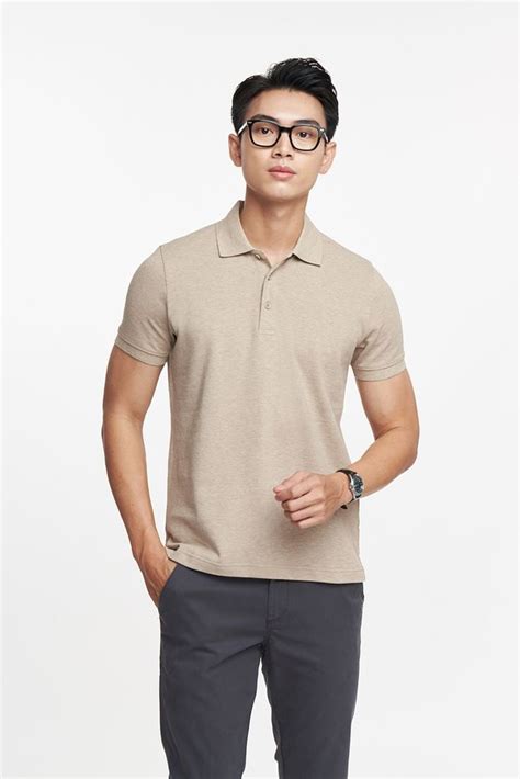 O Premium Polo Melange Nam Cotton Mercerized Ninomaxx