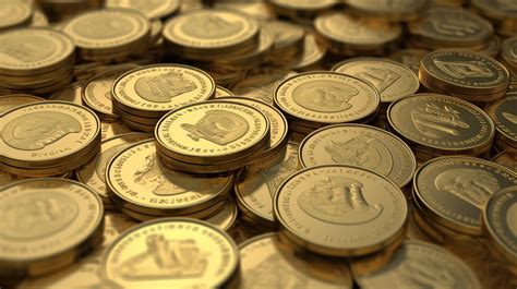 Dollar Symbol Seamless Pattern Of 3d Gold Coins With In A Realistic Style Backgrounds | JPG Free ...