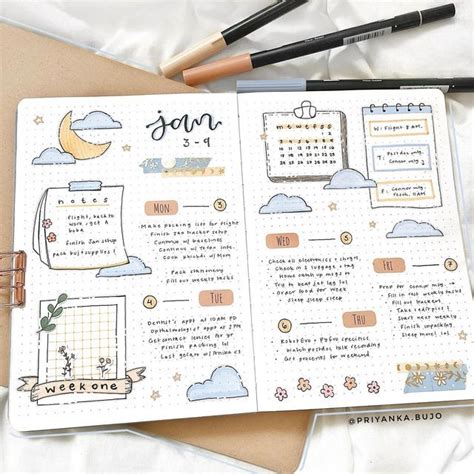 January Weekly Bullet Journal