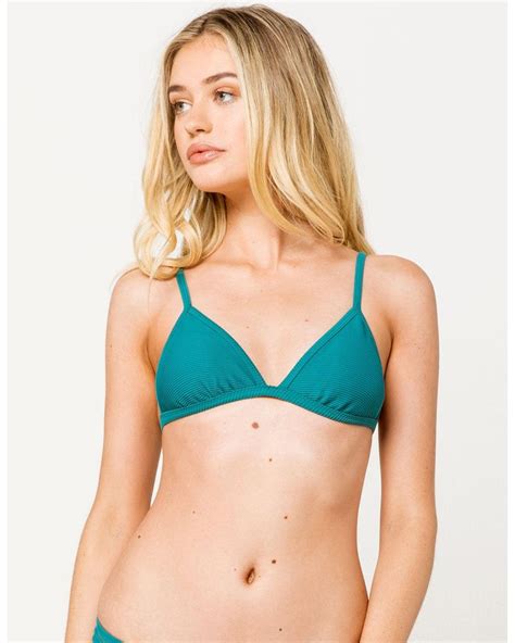 Billabong Synthetic Tanlines Fixed Triangle Lagoon Bikini Top Lyst