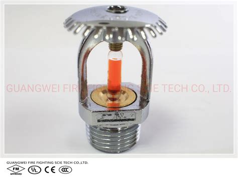 Orange Color Glass Bulb 57 C Pendent Upright Fire Sprinkler Fire