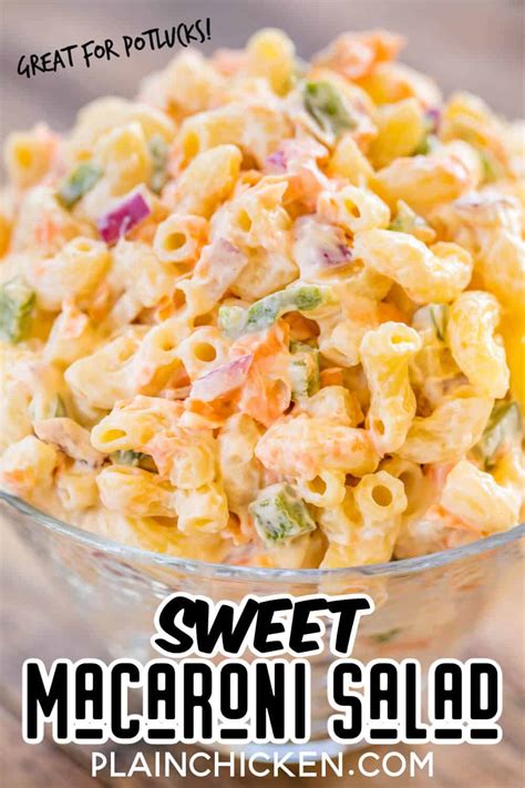 Sweet Macaroni Salad Plain Chicken