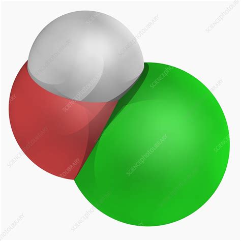 Hypochlorous Acid Molecule Stock Image F Science Photo