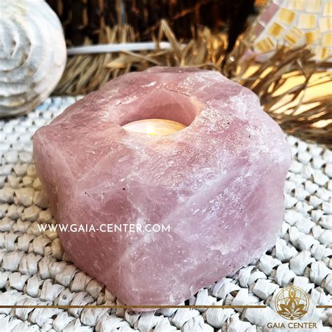 Rose Quartz Tea Light Candle Holder Gaia Center Cyprus