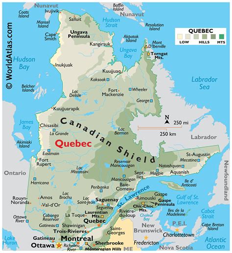 Quebec Location Map Location Map Of Quebec Province