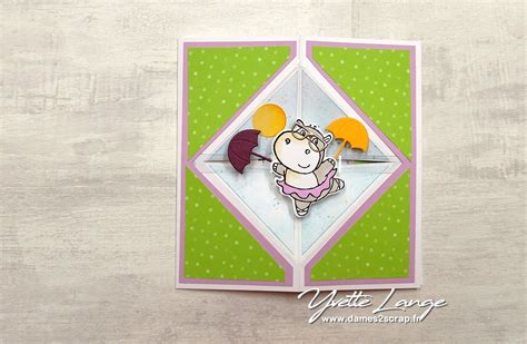 Carte Pop Up Losange Et Son Tuto Yvette Dames Scrap