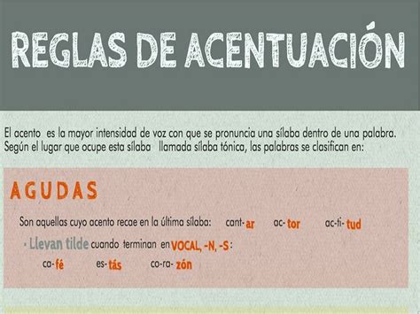 Reglas De Acentuación Para Aprenderse Fácilmente Diplomas Gafetes Y