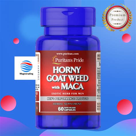 Puritan S Pride Horny Goat Weed With Maca 500 Mg 75 Mg 60 Rapid