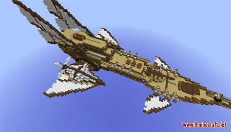 Minecraft Steampunk Airship Schematic - Steampunk Airship Minecraftbuilds Minecraft Blueprints ...