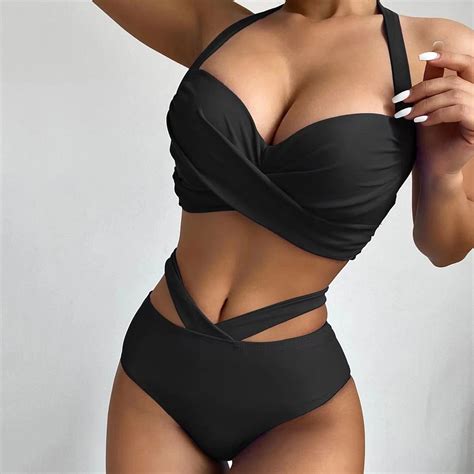 Swimsuit Women 2023 Women High Waist Bikini Push Up Bikinis Print