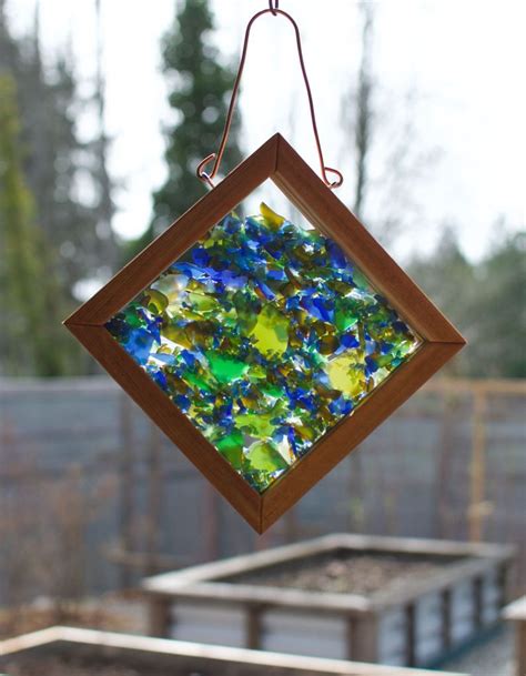 Sun Catcher Kaleidoscope Sea Glass Suncatcher Suncatchers Sea Glass Copper Hangers