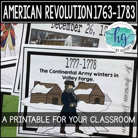 American Revolution Timeline Printable - By History Gal