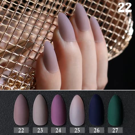 False Nails 24pcs Full Nail Matte Stiletto Nails Flamingo Pink Fake Nails Soft Natural Pointed