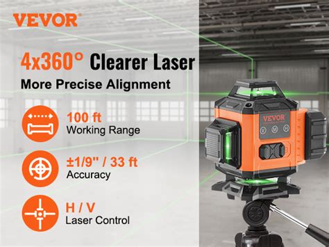 Vevor Niveau Laser M Niveau Laser X Lignes Crois Es Verte