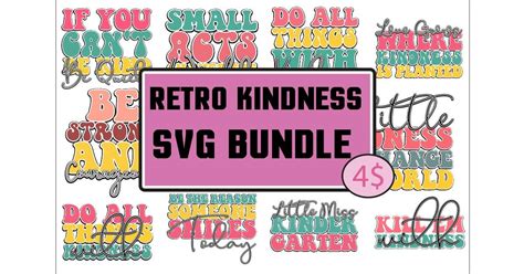 Retro Kindness Svg Bundle Bundle · Creative Fabrica