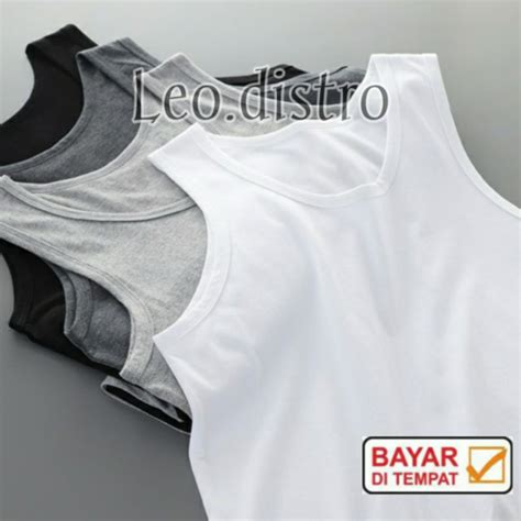 Jual Singlet Pria Polos Baju Singlet Pria Cotton Combed Shopee Indonesia