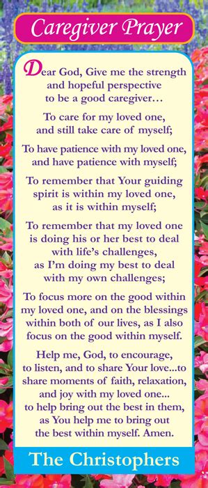 Caregiver Prayer Card (pack of 100)