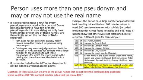 Cjk Pseudonyms Discussions On Best Practices Ppt Download