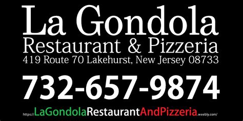 Menus - La Gondola Restaurant & Pizzeria