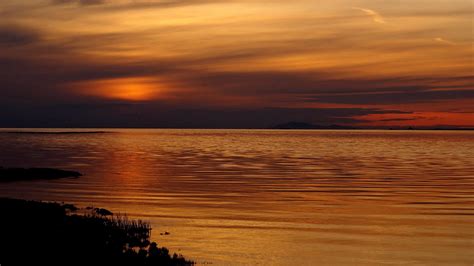 Wallpaper Sunlight Sunset Sea Shore Reflection Sky Beach