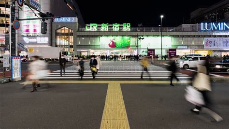 Time Lapse Of Car Traffic Transportation Japanese People Crowd Asian