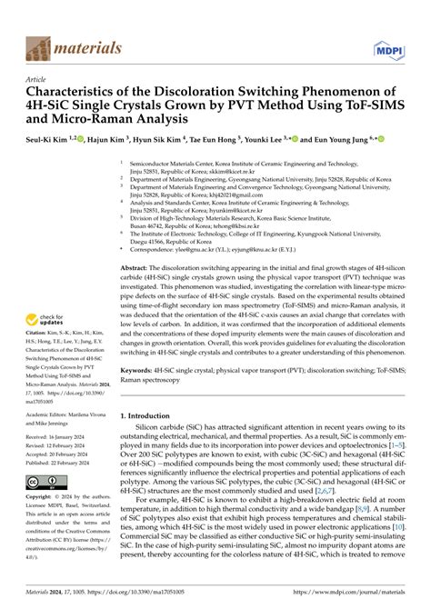 (PDF) Characteristics of the Discoloration Switching Phenomenon of 4H ... 