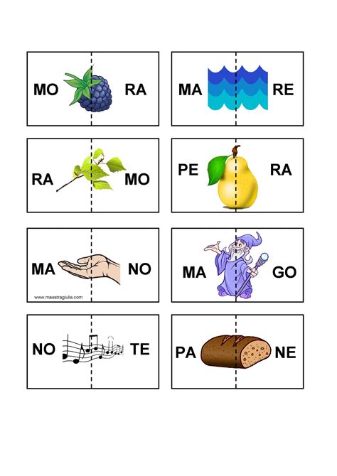 Gioco Di Lettoscrittura Parole Bisillabiche Semplici Maestra