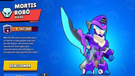 BRAWL STARS 210 JOGUEI A NOVA SKIN DO MORTIS ROBÔ YouTube