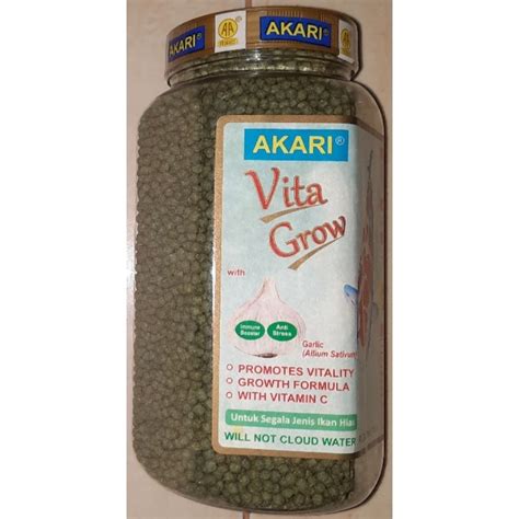 Jual Pelet Anti Stress Akari Herbal Vita Grow 2 Mm 300 Gram Floating