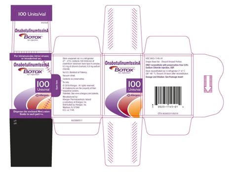 Dailymed Botox Onabotulinumtoxina Injection Powder Lyophilized For Solution