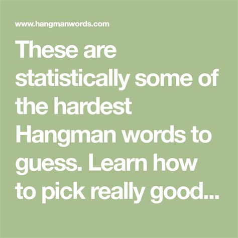 200 hard hangman words — and how to pick them – Artofit