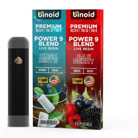 Binoid Power 9 Live Resin Blend 2 Pack Combo Disposable Vape Pens The