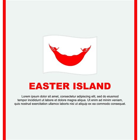 Easter Island Flag Background Design Template. Easter Island