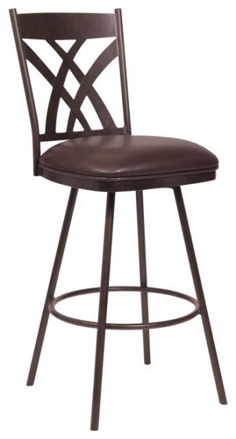 Dover 30 Bar Height Barstool Auburn Bay And Brown Faux Leather